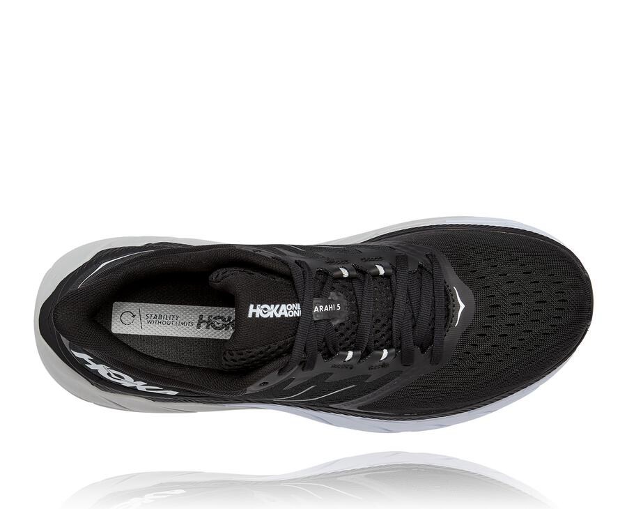 Hoka One One Tenisky Panske Čierne/Biele - Arahi 5 - 98153-NOKM